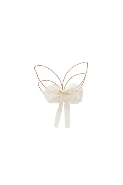 PETIT-ATELlER Petit Atelier Fairy Wings Liv Antique Gold Glitter Tulle Bow Ki...