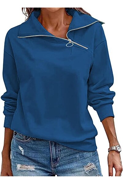 Other Women's Zipper Hoodie - V-Neck, Casual-Elegant Style, Long Sleeve, XS, ...