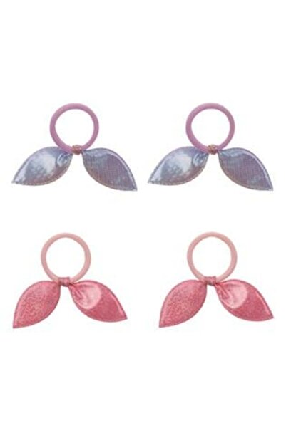 SHOPIENS Elastice de păr Frotte cu funde roz, liliac, cu sclipici, pentru cop...