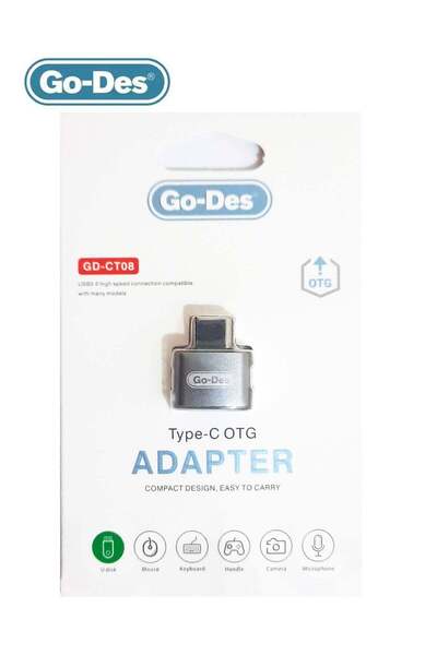 Go-Des Type C to USB OTG Adapter GD-CT08 - Silver