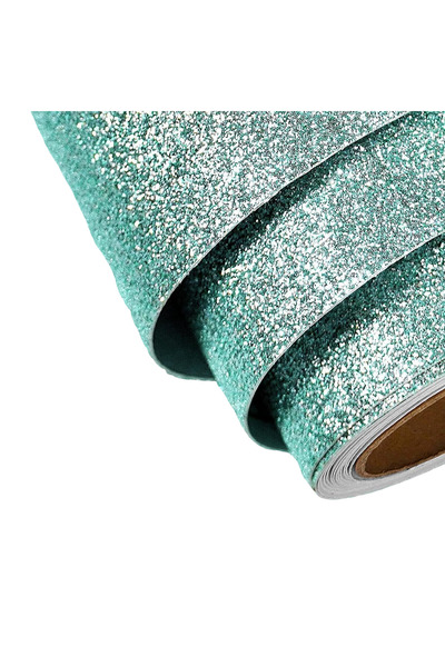 Other Self-Adhesive Glitter Wallpaper - Decorative Furniture Foil, Turquoise ...