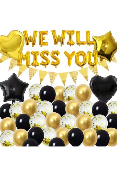 NO BRAND 48 τεμάχια διακοσμητικά πάρτι συνταξιοδότησης, μπαλόνια "Θα μας λείψ...