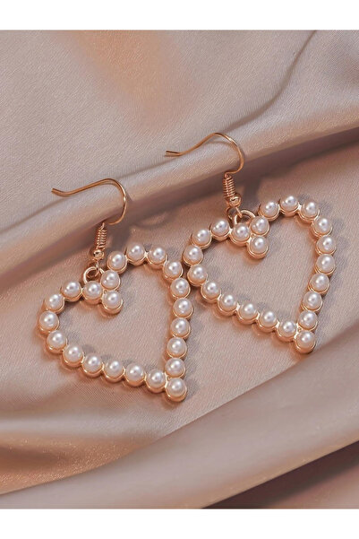 Take Two By Styli Heart Shaped Beaded Earrings