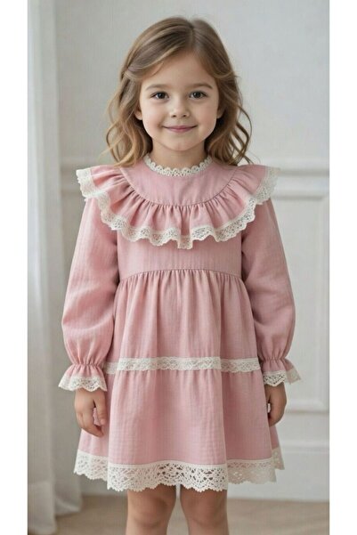BİLGEN Style Girl's Scalloped Holiday Dress for Girls and Babies 1-5 Years Old