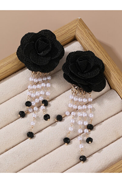Take Two By Styli Flower Faux Pearl Rhinestone Earrings