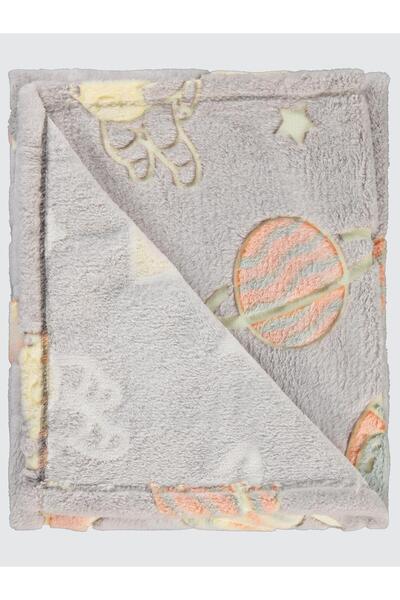 Civil Baby بطانية مطبوعة بتصميم ستار روكيت - رمادي قياسي