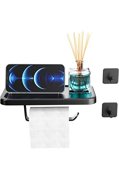 Other Toilet Paper Holder with Shelf - Stainless Steel, No Drilling - 19.8x10...