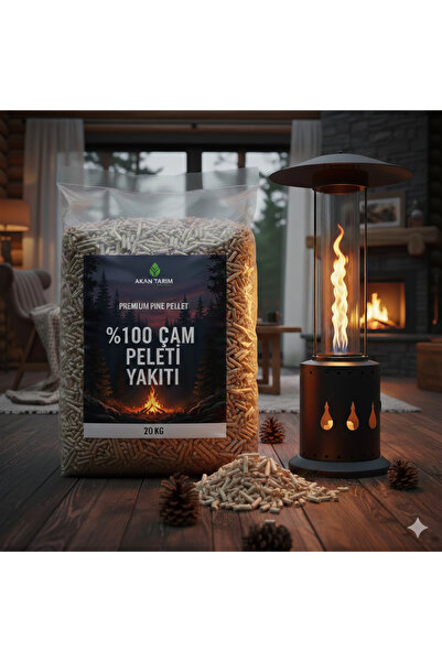 Akan Tarım %100 Organik Çam Peleti 6MM | Üst Kalite Soba Yakıtı | Yüksek Yanm...