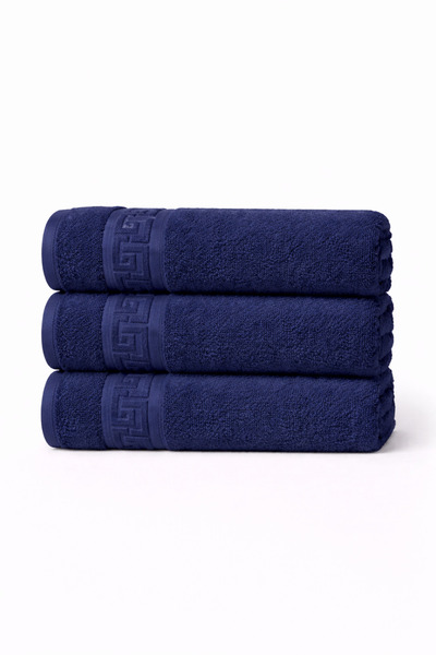 AtelierModa Premium Cotton towel with Greek border, soft and highly absorbent...