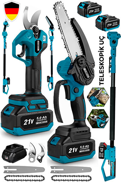 Graizer M 21 Vf 5 Ah Trex 2 Akülü Kömürsüz Şarjlı Ağaç Dal Kesme Budama Makas...