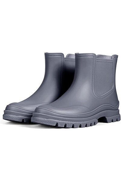 Other Cizme cauciuc dama - Impermeabile, Antiderapante, PVC - Gri, Marimea 39 EU