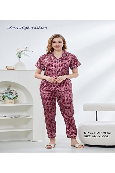 HMR بيجامة نسائي ساتان