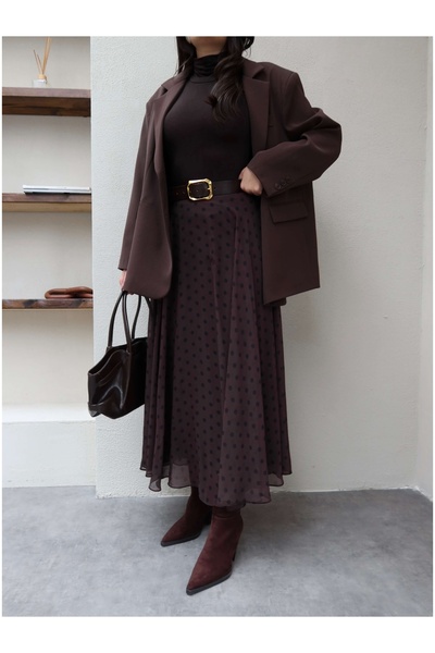 ESRAHELVACI Polka Dot Flared Skirt