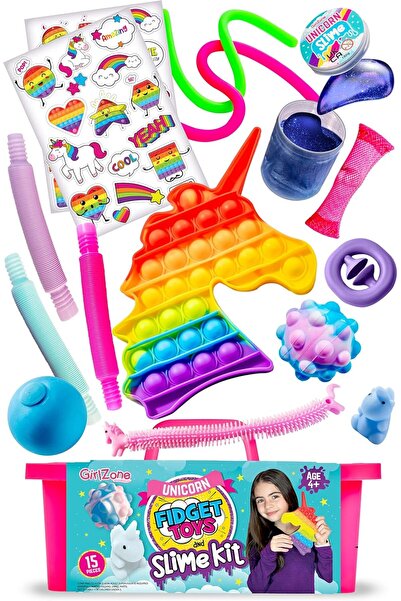 Other GirlZone Sensory Toy Set - Antistress Fidget, Slime and Squishy - Multi...