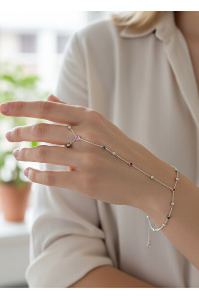 BİJU YILMAZ Vip Silver Colored Stone Shahmeran - 26Shm42