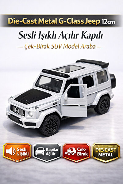 YILDIRIM OYUNCAK Die-Cast Metal Mercedes G-Class Jeep 12cm | Sesli Işıklı Açı...