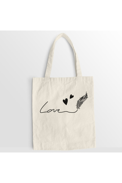 Kartier Feather Love canvas bag