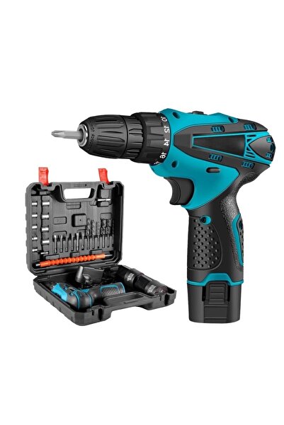 MANDU Cordless electric screwdriver kit with 2 12V batteries with 24 accessor...