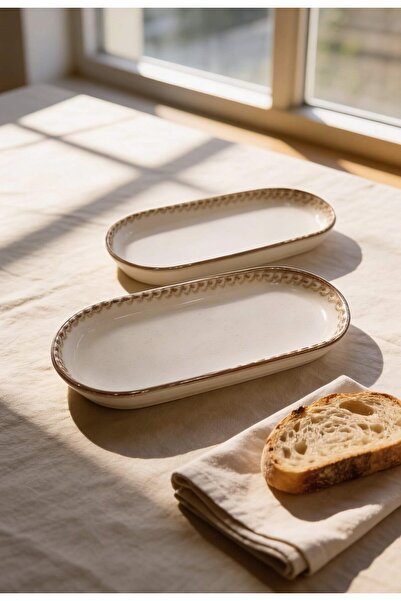 Kütahya Porselen Ottoman Elegance 2 Pieces 21 cm Kayak Plate Set