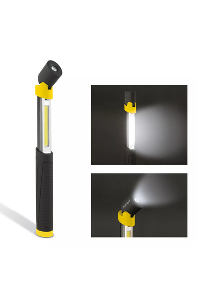 Phenom Service flashlight with telescopic COB-LED and foldable head