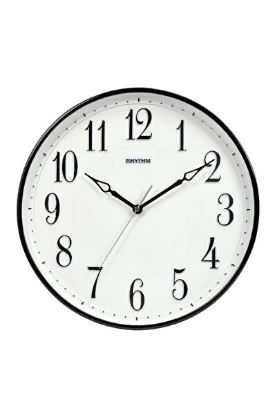 Generic Rhythm Plastic 3D Silent Silky Move Round Analog Wall Clock Black and...