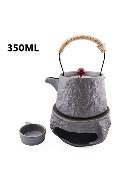 Generic Premium Ceramic Teapot 350ml with Candle Warmer Base – Elegant Heat E...