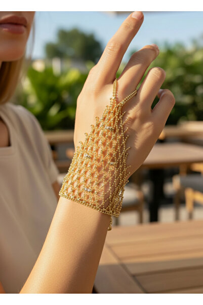 BİJU YILMAZ 14K Altın Kaplama Desenli Şahmeran - 26shm37