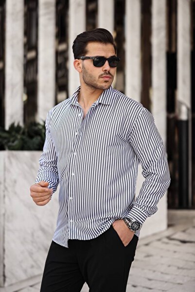 The Hench Men's Striped Poplin Shirt
