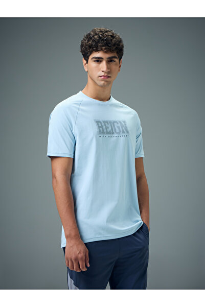 Technosport By Styli Men Typography Print Slim Fit T-Shirt