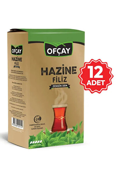 Ofçay Hazine Filiz Çay 1000 gr - 12 Adet – Zengin Demli Siyah Çay, Yoğun Arom...