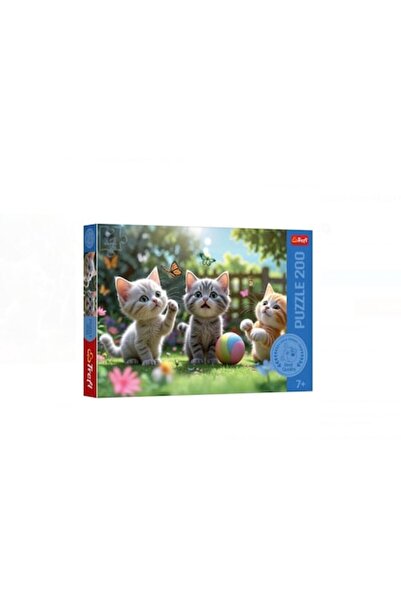 Trefl Puzzle 200 piese Pisici cu Fluturi, pentru copii 7+ ani, 48x34 cm, Best...