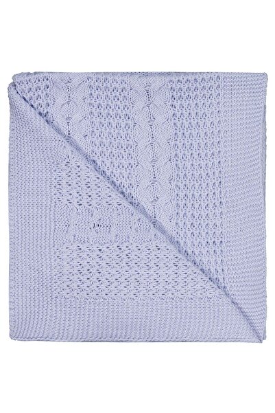 Civil Baby بطانية مسطحة محبوكة - لون أزرق قياسي