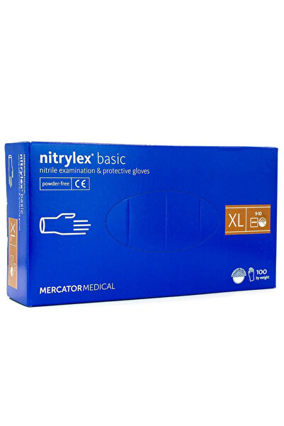 Mercator Manusi nitril examinare, protectie, Basic blue, XL