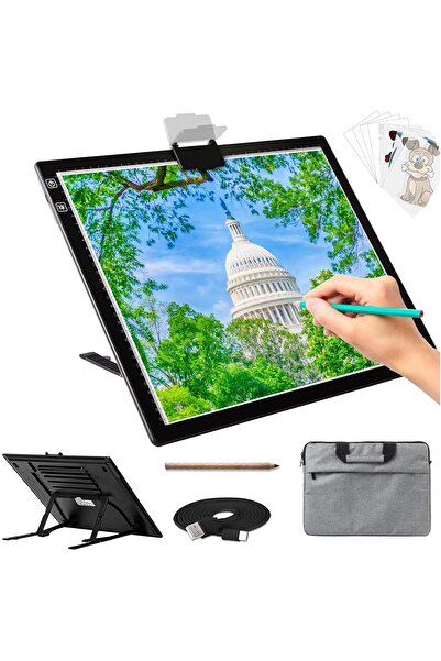 Other Planșetă Luminoasă LED A4 - Cu Acumulator, 6 Niveluri Luminozitate - Pi...