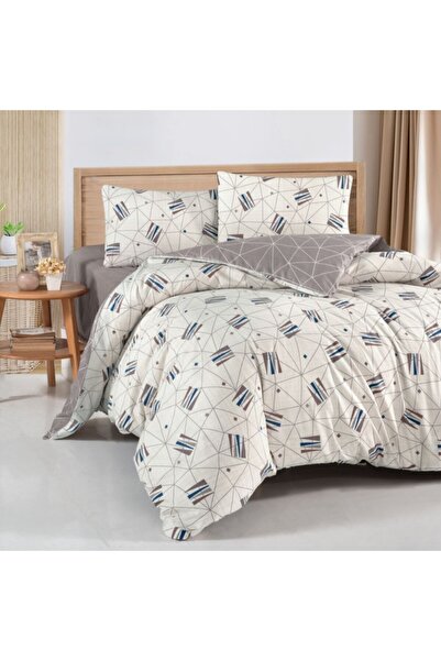 First Choice Double bed linen Cotton ranforce Adrian Mink geometric
