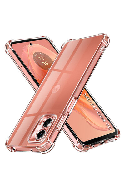 Techsuit Husă din silicon transparentă rezistentă la șocuri pentru Motorola M...