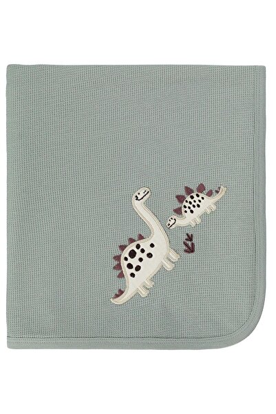 Civil Baby Dinozor Nakışlı Battaniye - Yeşil Standart