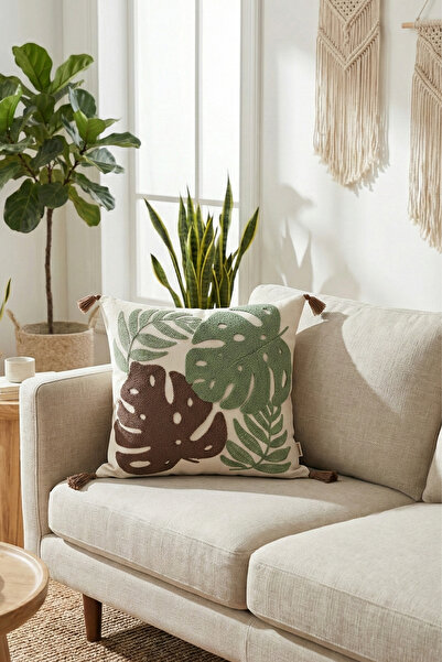 cottoncloth غطاء كرسي تيرا بوهيم بونش مطرز 42x42 سم