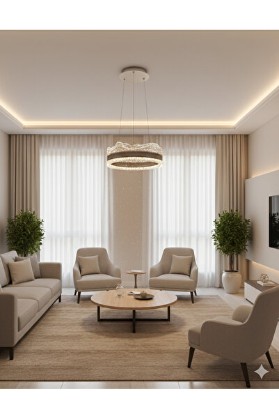 LİGHT HOUSE Yeni Model Akrilik Modern Salon Avizesi 60x100