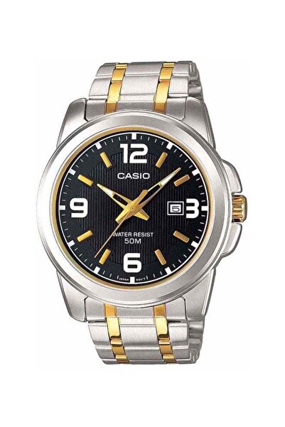 Casio Men's Enticer Analog Watch MTP-1314SG-1AV - 45 mm - Silver/Gold