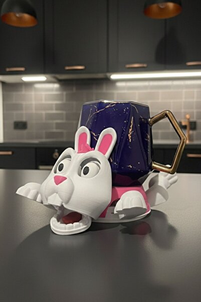 MCY DEKOR Cute Rabbit Coaster – Animated and Fun Mug Coaster (One Piece, Does Not Spill)