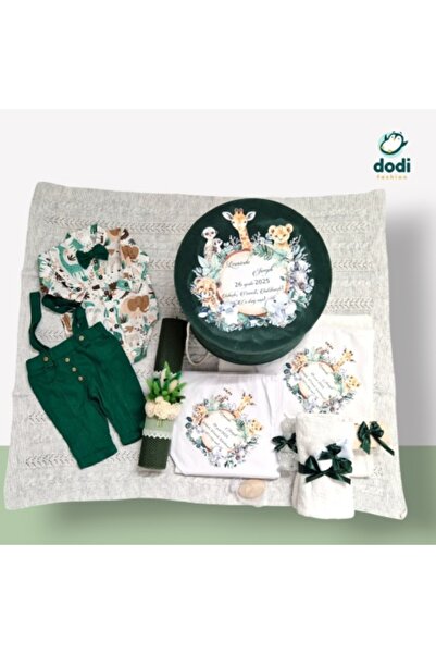 Dodi Set de botez pentru băieți - Set personalizat complet cu tema junglă