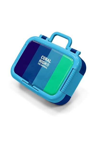 Coral High Παιδικό πολύχρωμο ριγέ μπολ φαγητού από ανοξείδωτο ατσάλι 39287