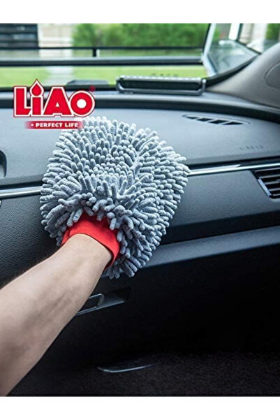 WDA LiAo Chenille Microfiber Cleaning Glove, Grey, F130015
