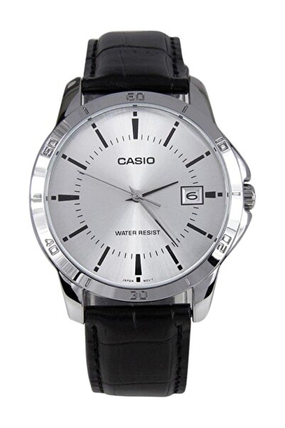 Casio Men's Water Resistant Analog Watch MTP-V004L-7AUDF - 42 mm - Black
