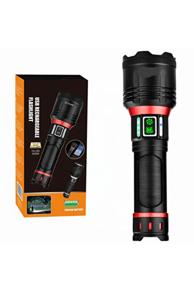 MİKİ Lanternă tactică portabilă YM B631 D 2500LM, baterie 26650 (5000 mAh)