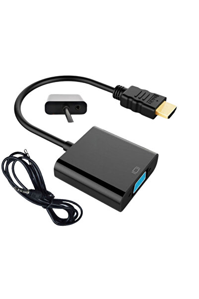VOREX Gabble HDMI to VGA Çevirici 1080P | 3.5mm Ses Çıkışlı | HDMI Erkek VGA ...