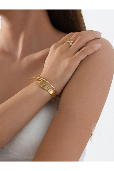 Take Two By Styli طقم سوار وخاتم بتصميم بسيط