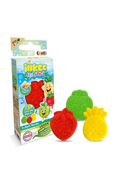 CRAZE Bombe de baie Inkee 3 buc asortate in forma de fructe