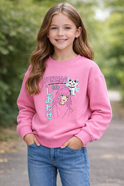 ADABEBEK Hanorac pentru copii cu imprimeu Happy Girl Premium 26105